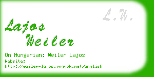 lajos weiler business card